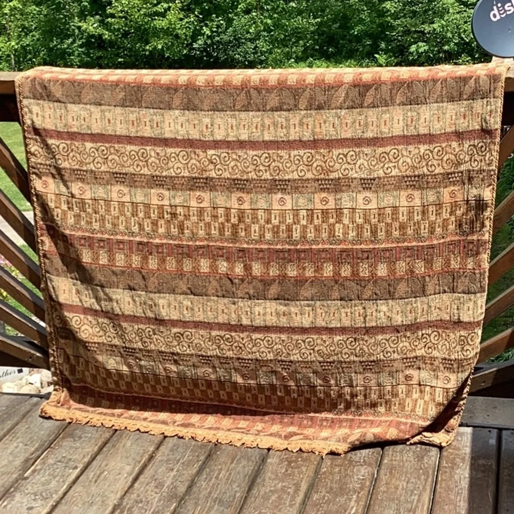 TABLECLOTH WOVEN BLANKET or Rug EPLVC CORD EDGE